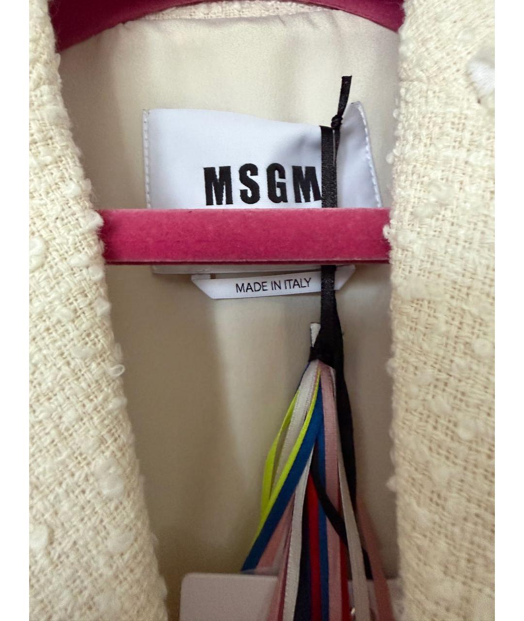 MSGM Бежевый хлопковый жакет/пиджак, фото 3