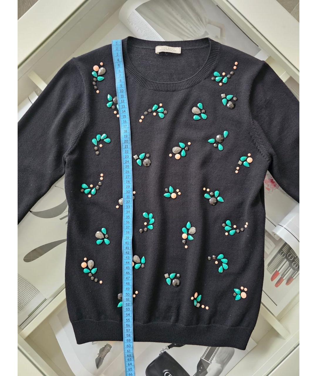 NINA RICCI Черный шерстяной джемпер / свитер, фото 5