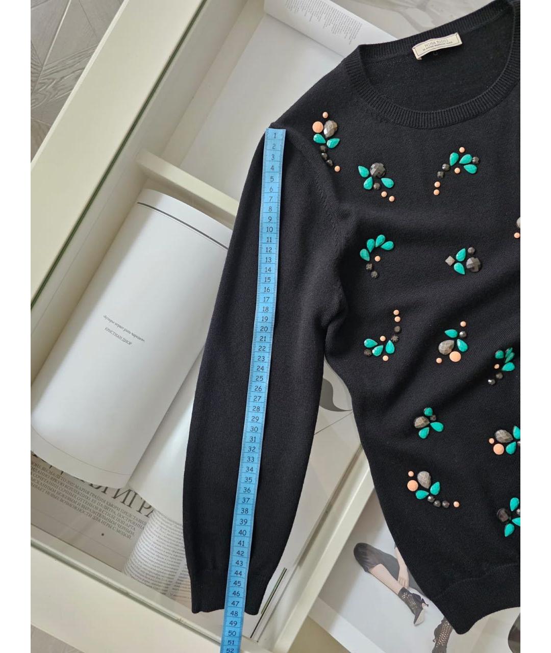 NINA RICCI Черный шерстяной джемпер / свитер, фото 7
