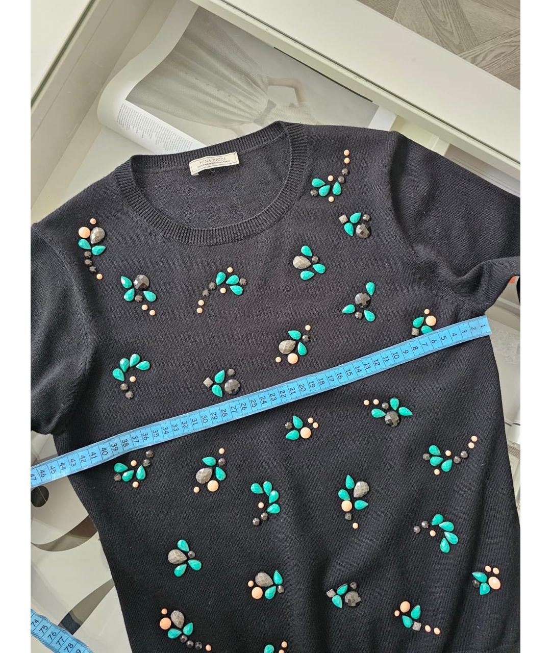 NINA RICCI Черный шерстяной джемпер / свитер, фото 6