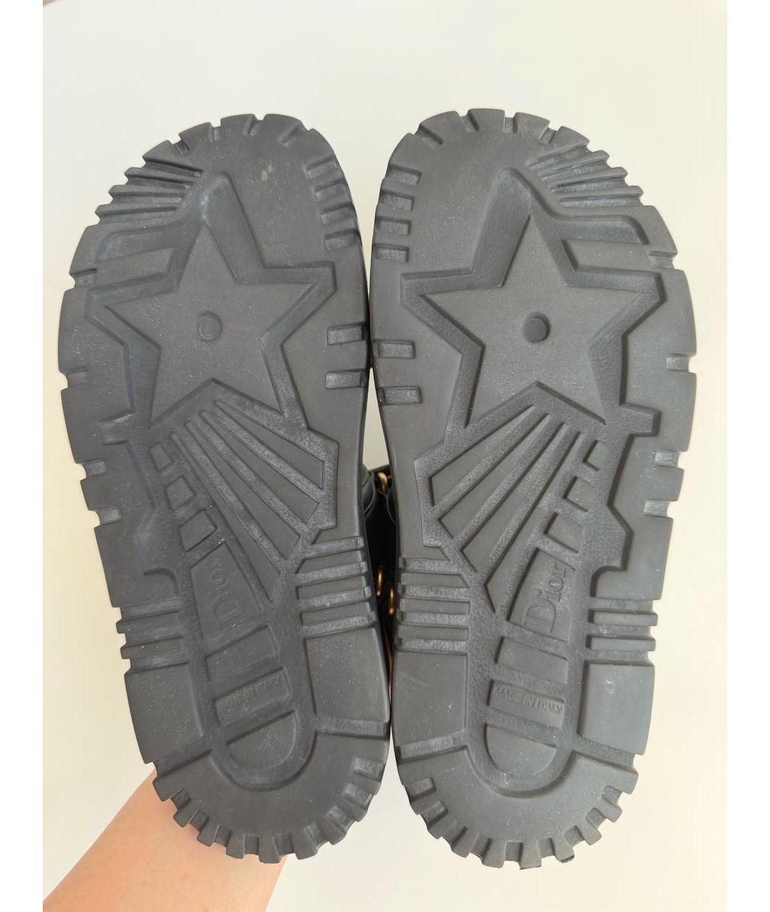 CHRISTIAN DIOR Черные кожаные сандалии, фото 6