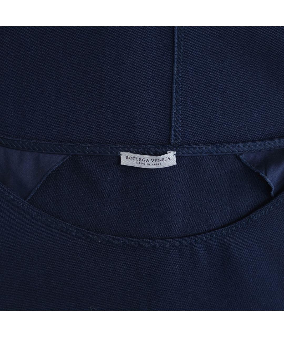 BOTTEGA VENETA Темно-синее шерстяное повседневное платье, фото 3