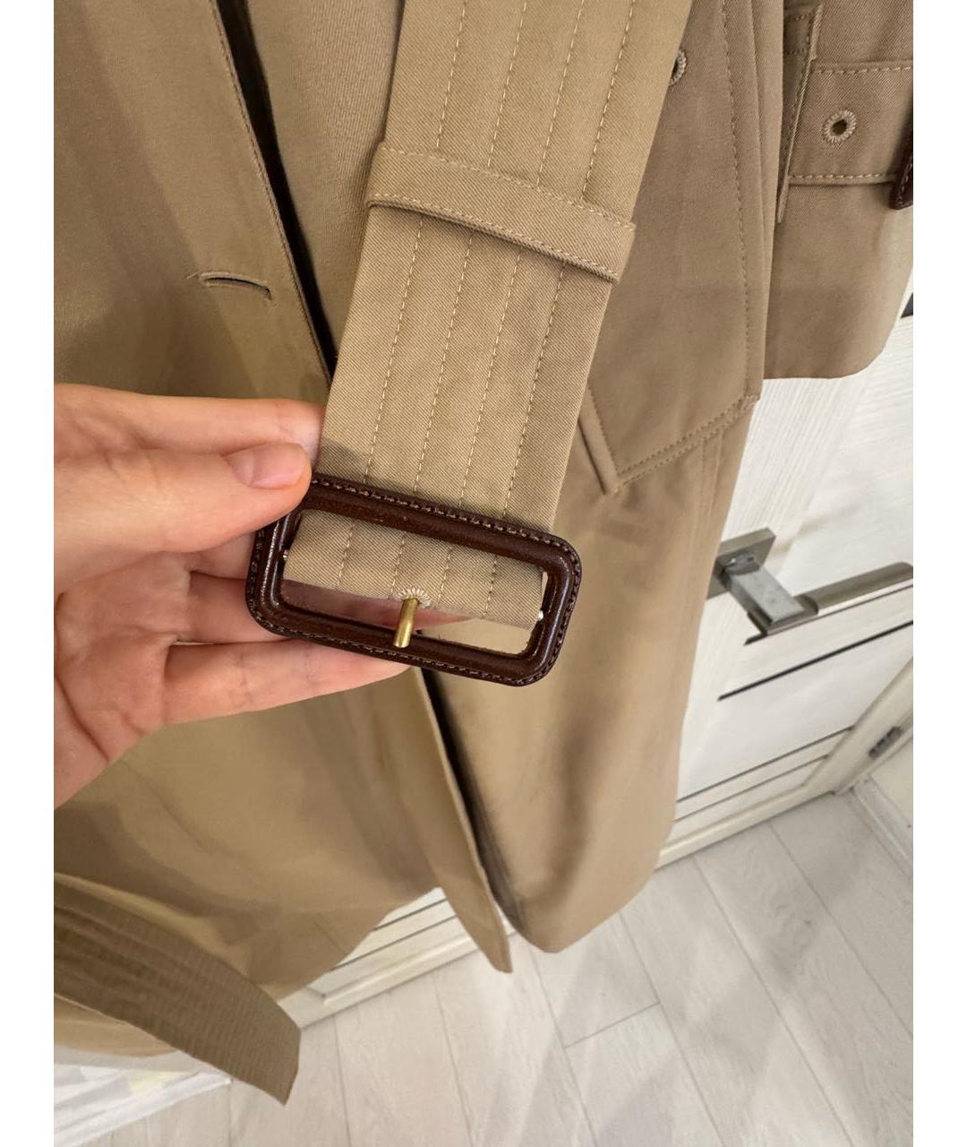 BURBERRY Бежевый хлопковый тренч/плащ, фото 5