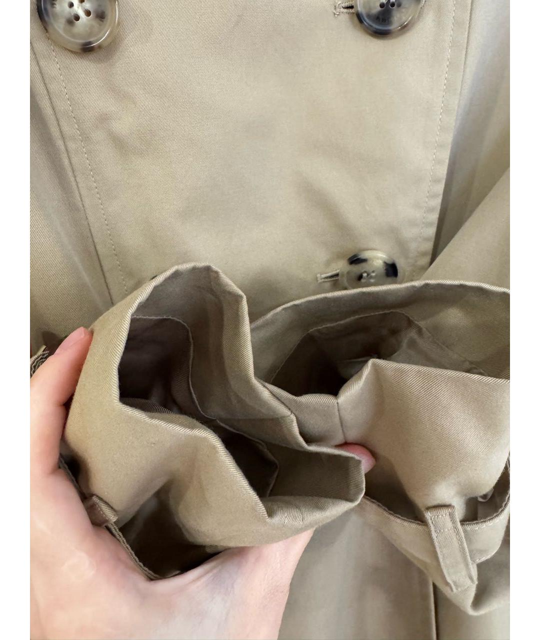 BURBERRY Бежевый хлопковый тренч/плащ, фото 7