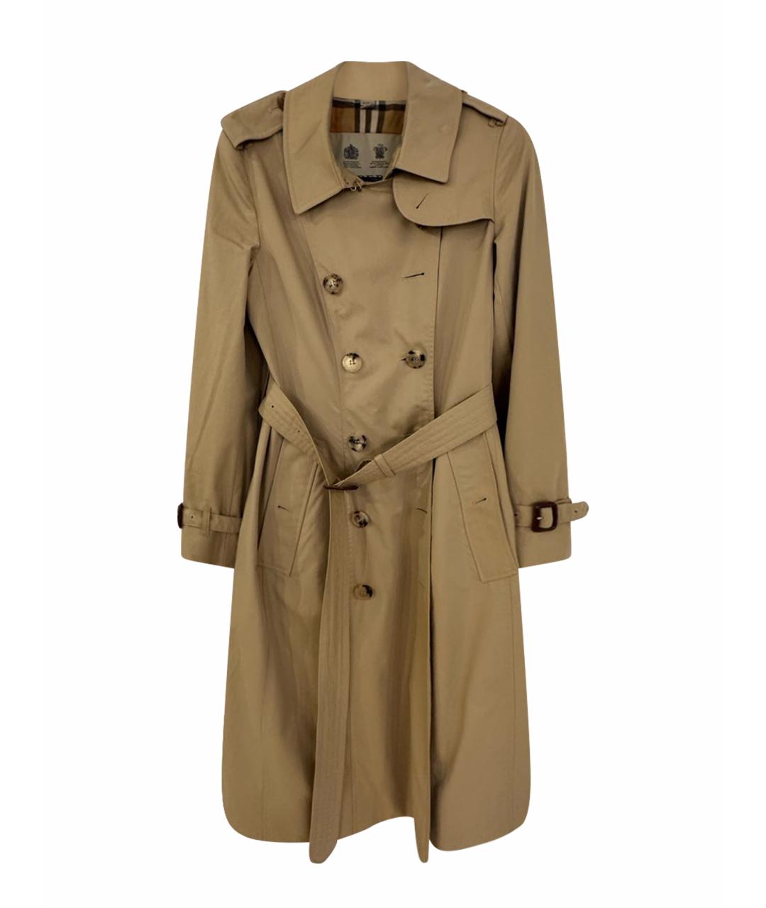 BURBERRY Бежевый хлопковый тренч/плащ, фото 1