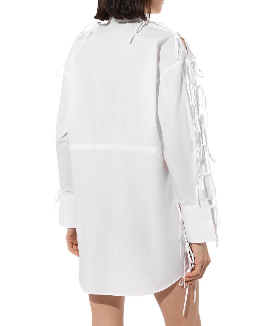 MSGM Белое хлопковое повседневное платье, фото 4