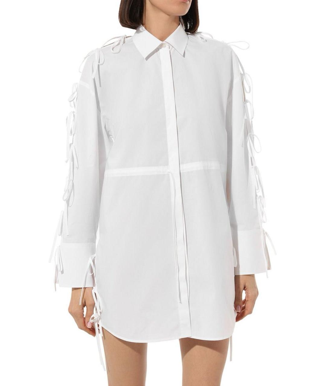 MSGM Белое хлопковое повседневное платье, фото 2