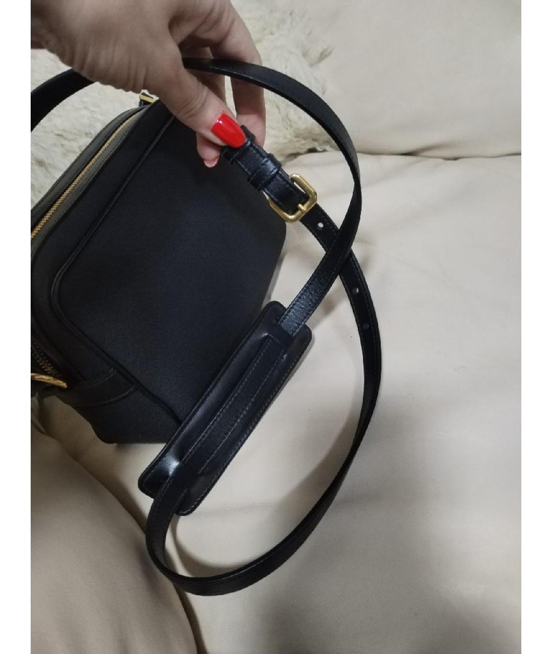 PRADA Черная кожаная сумка через плечо, фото 4