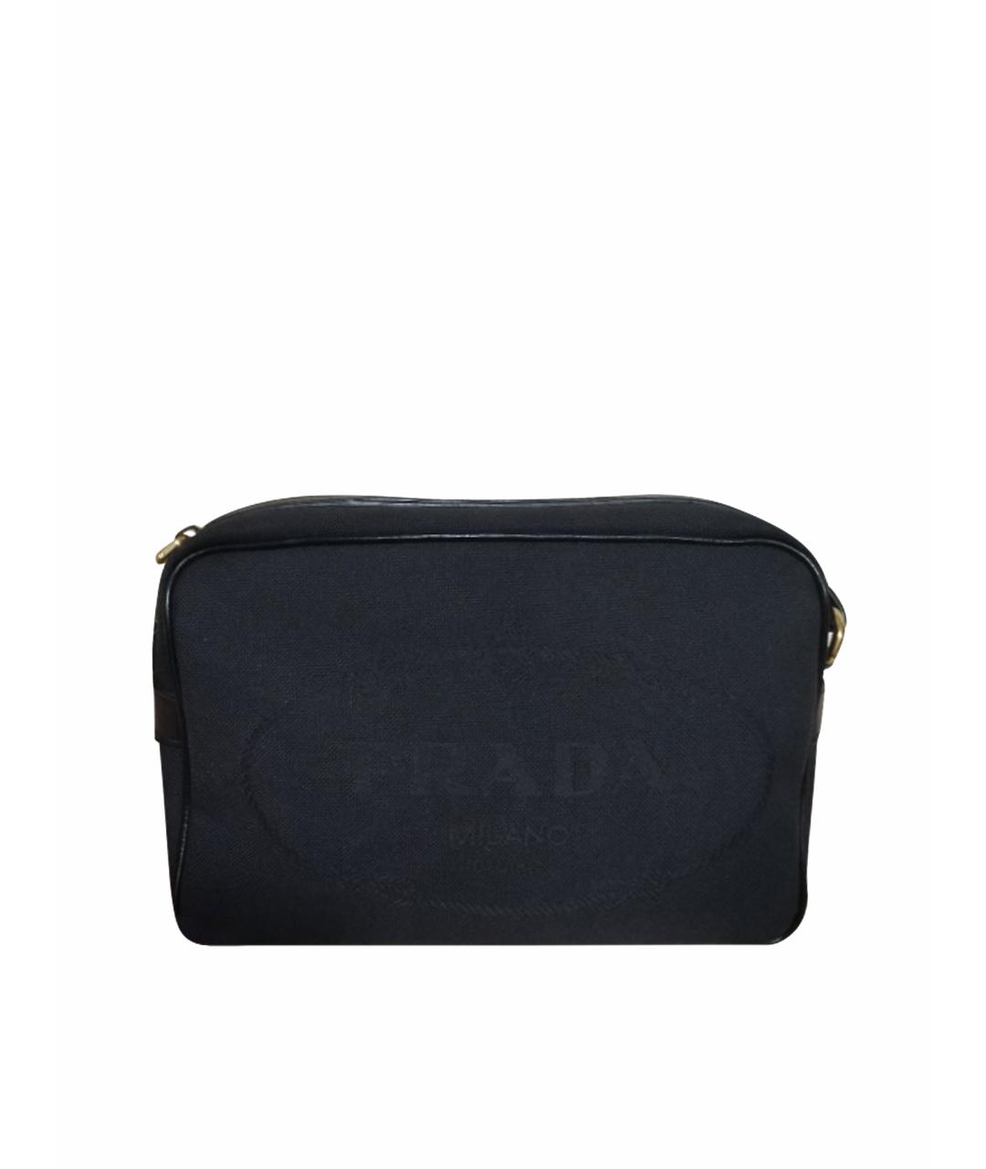 PRADA Черная кожаная сумка через плечо, фото 1