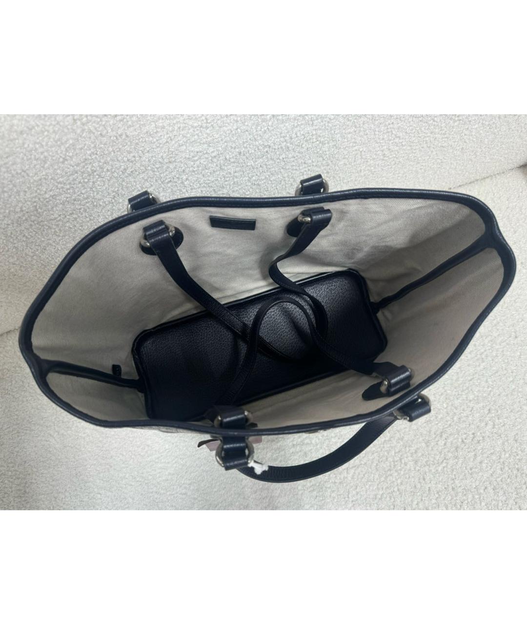 GUCCI Синяя кожаная сумка тоут, фото 6