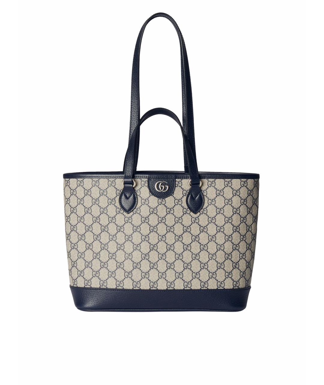 GUCCI Синяя кожаная сумка тоут, фото 1