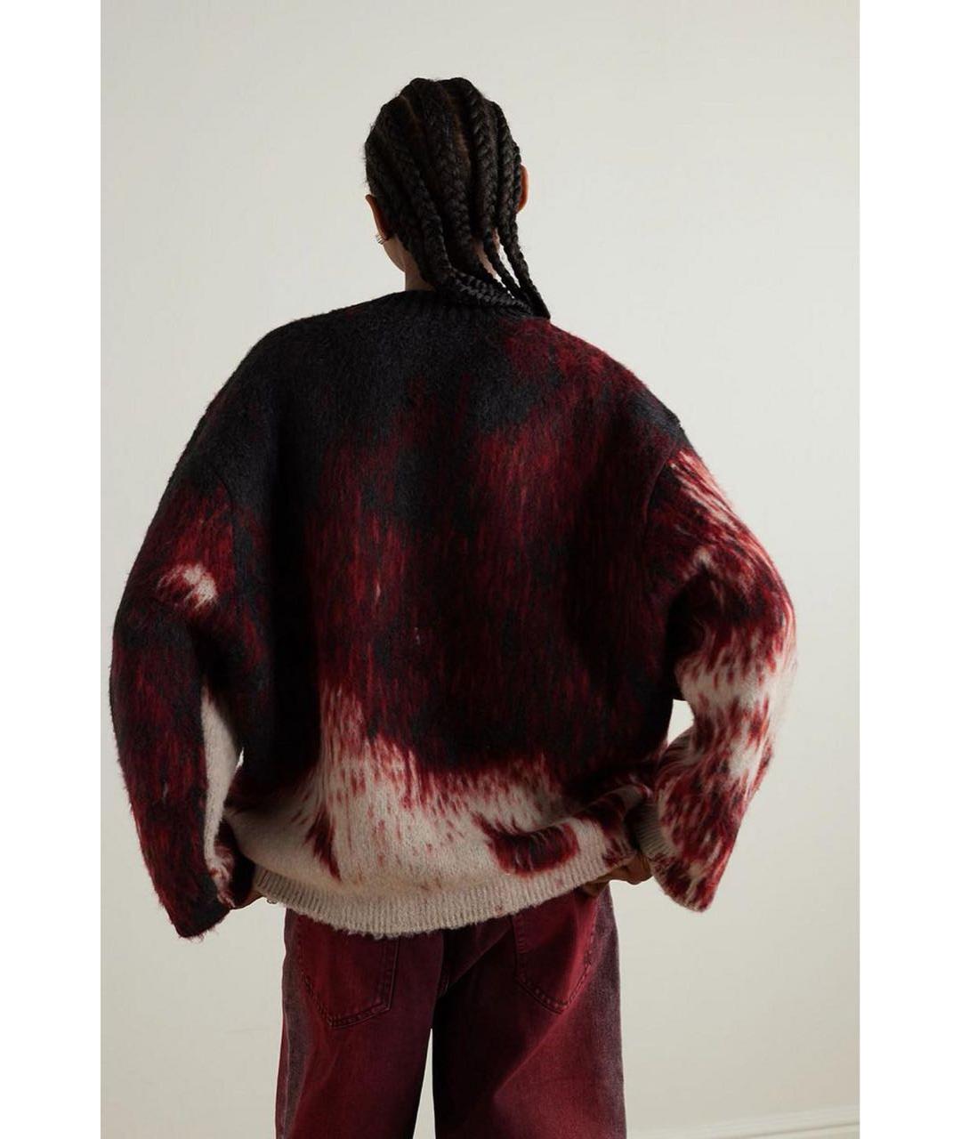 THE ATTICO Бордовый шерстяной джемпер / свитер, фото 3