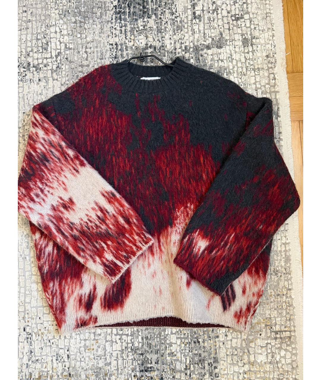 THE ATTICO Бордовый шерстяной джемпер / свитер, фото 5