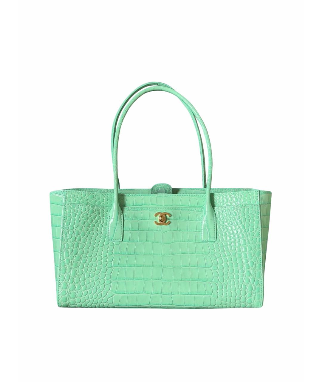 CHANEL Зеленая кожаная сумка через плечо, фото 1