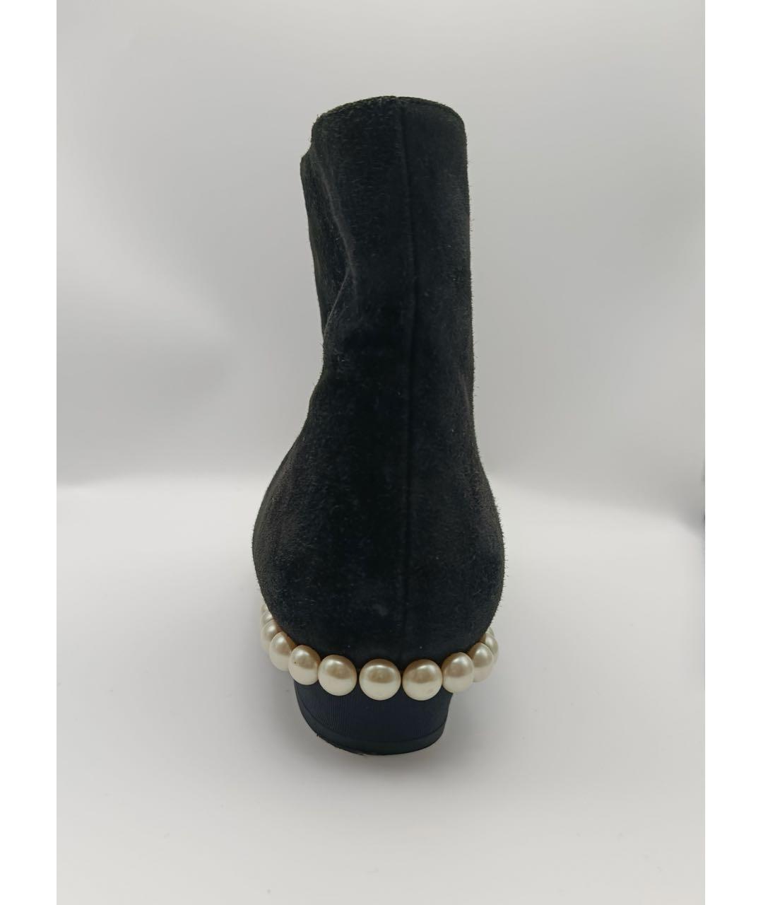 CHANEL Черные замшевые ботильоны, фото 6