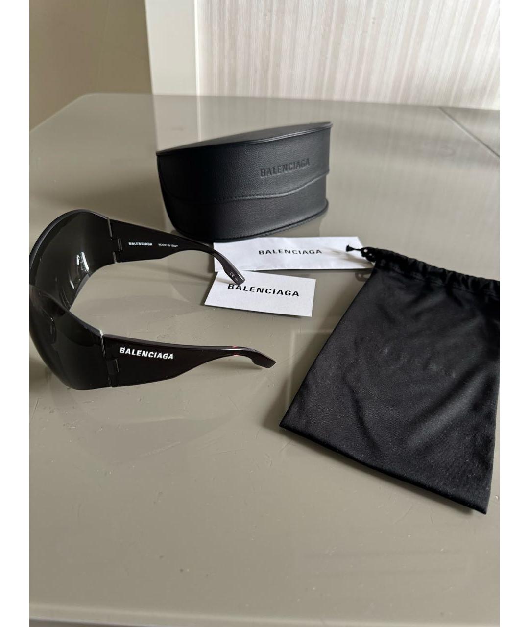 BALENCIAGA Черные пластиковые солнцезащитные очки, фото 7