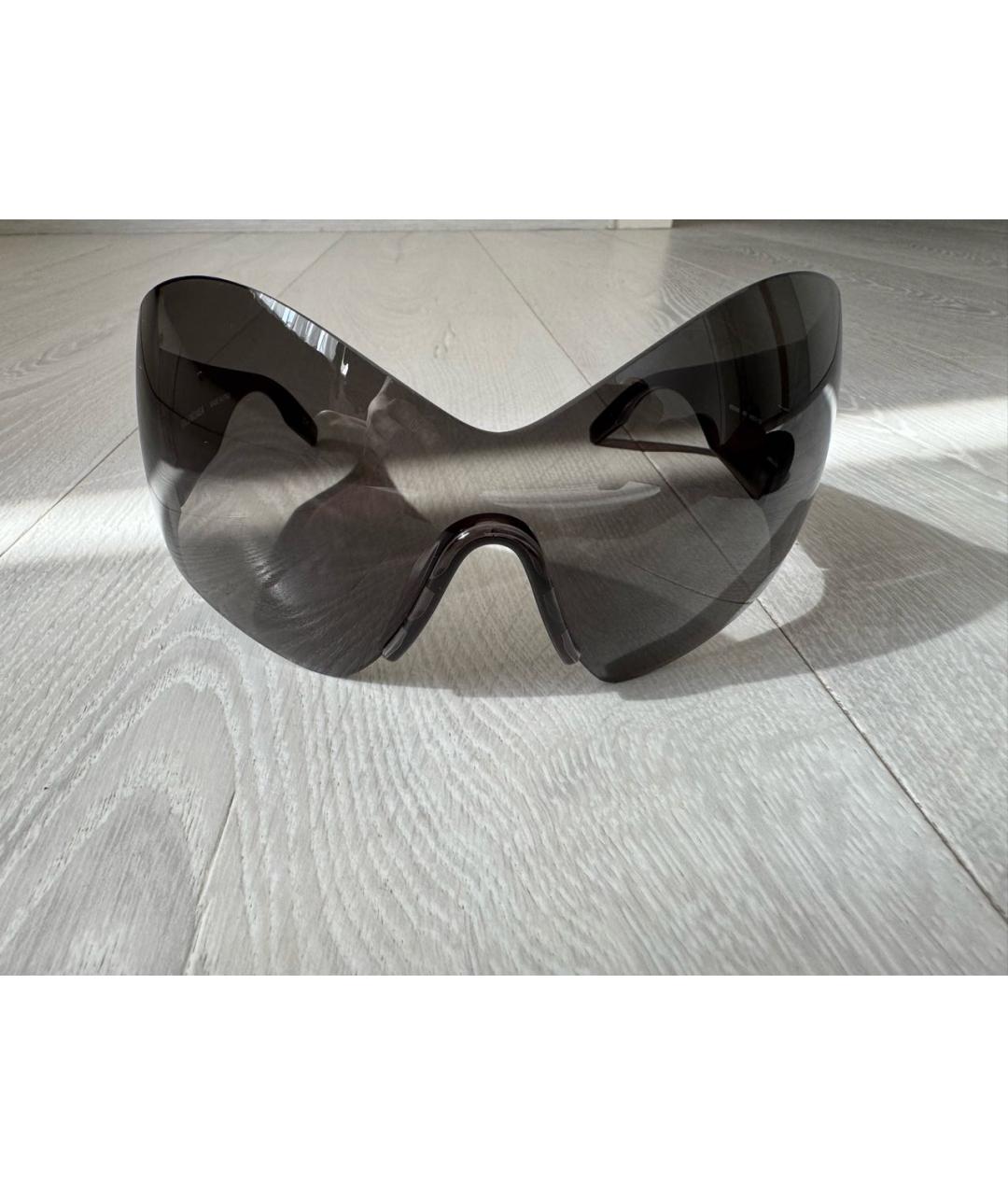 BALENCIAGA Черные пластиковые солнцезащитные очки, фото 9
