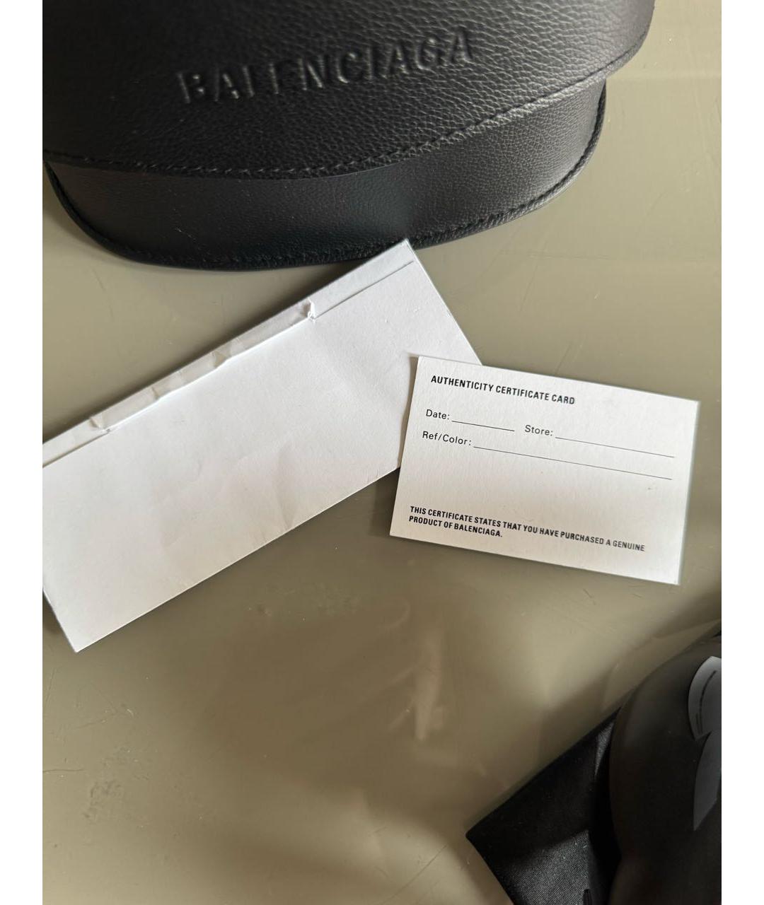 BALENCIAGA Черные пластиковые солнцезащитные очки, фото 8