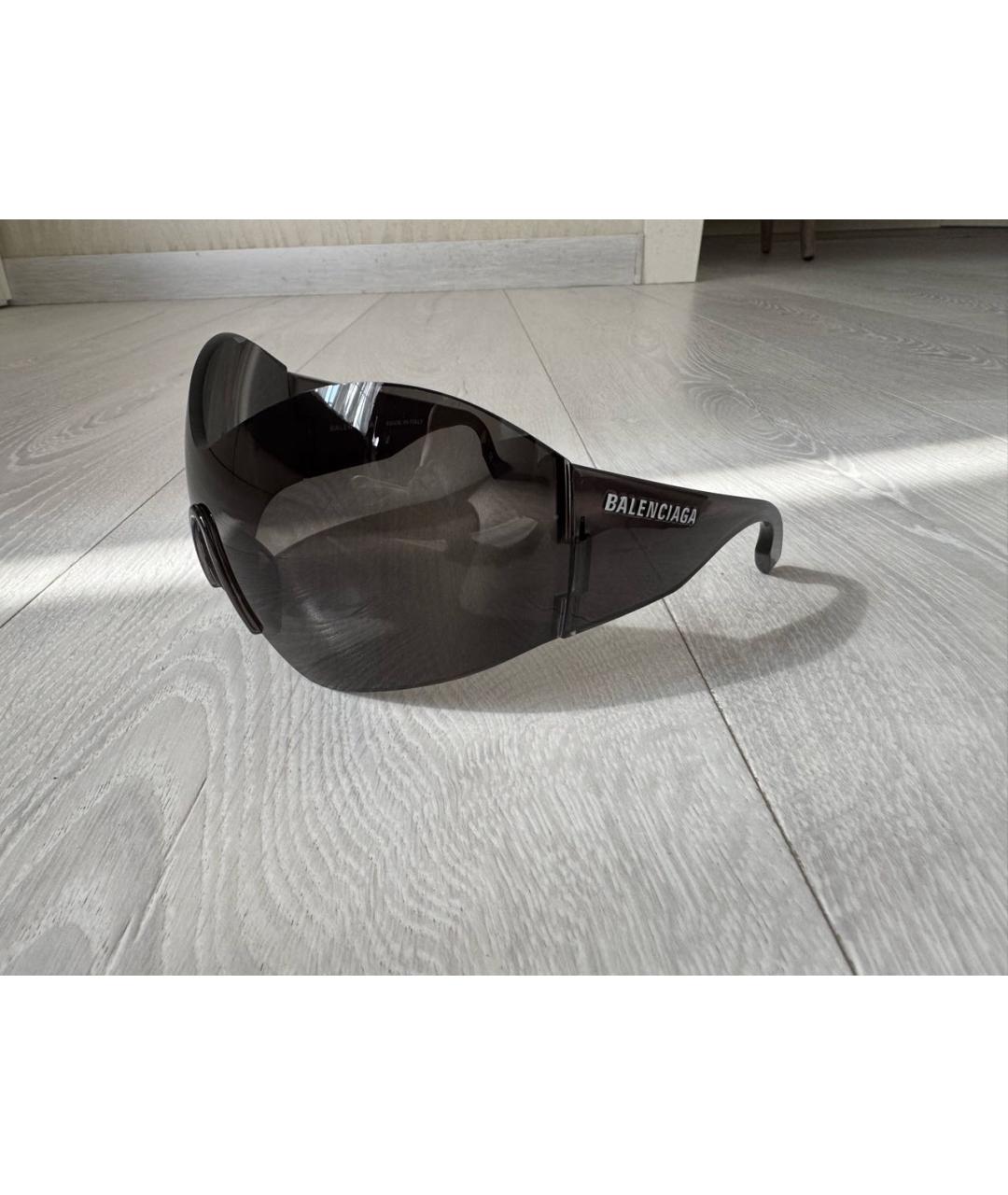 BALENCIAGA Черные пластиковые солнцезащитные очки, фото 2