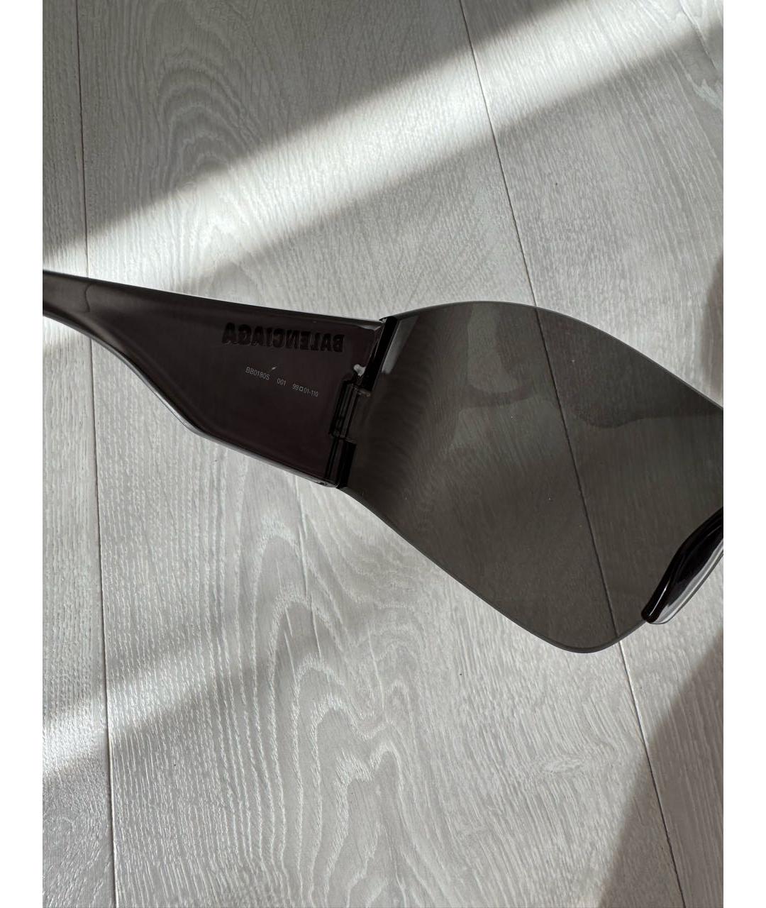 BALENCIAGA Черные пластиковые солнцезащитные очки, фото 5
