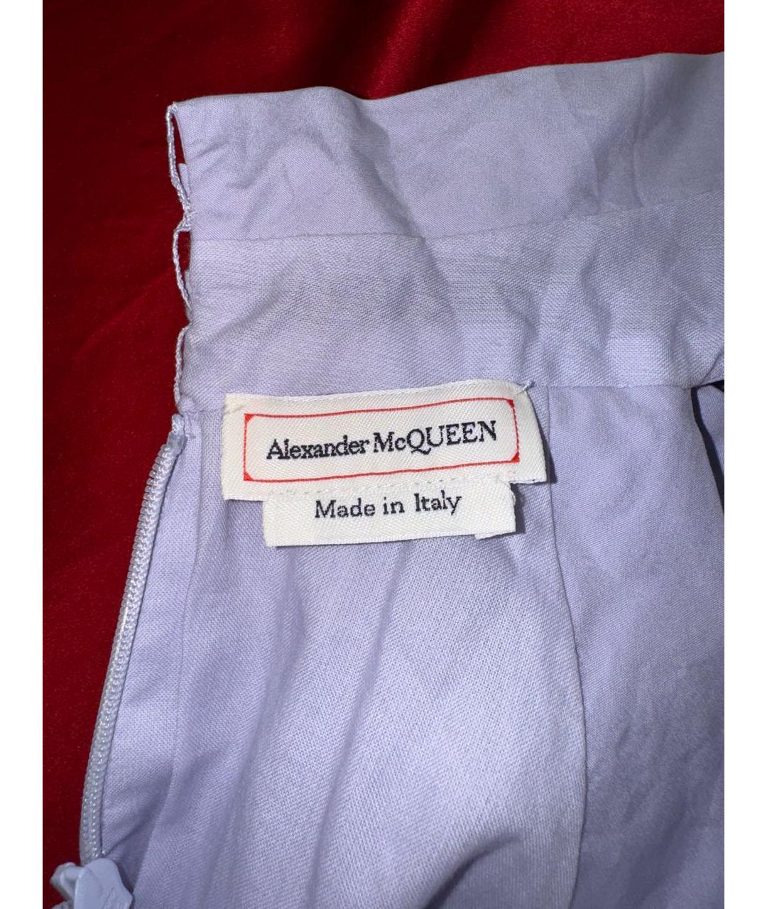 ALEXANDER MCQUEEN Фиолетовое хлопковое коктейльное платье, фото 3