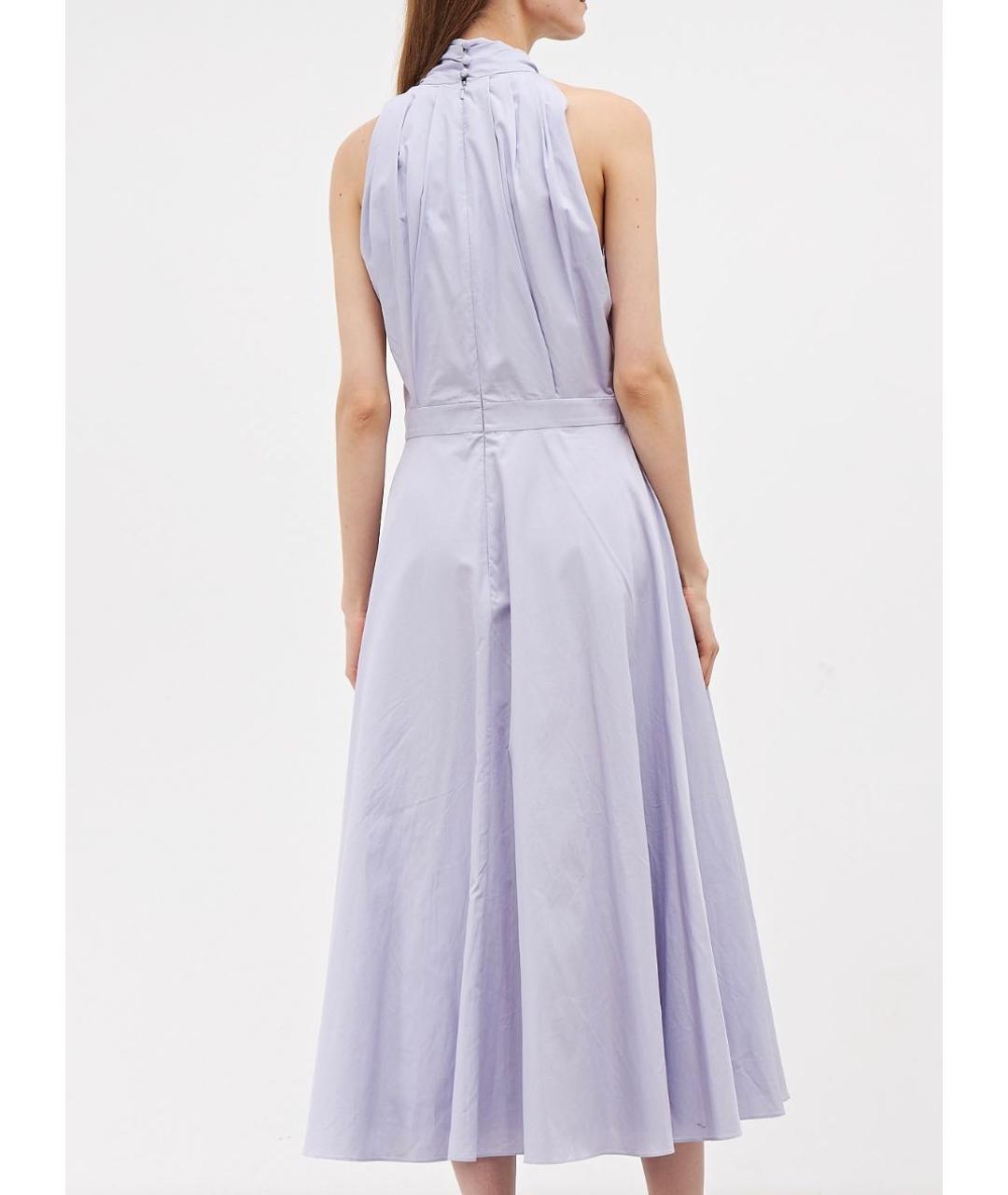 ALEXANDER MCQUEEN Фиолетовое хлопковое коктейльное платье, фото 2