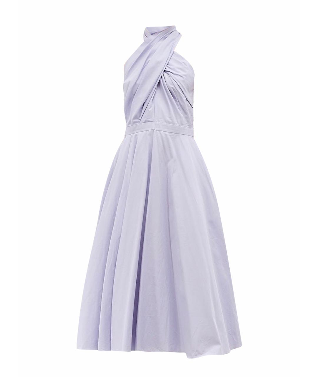 ALEXANDER MCQUEEN Фиолетовое хлопковое коктейльное платье, фото 1