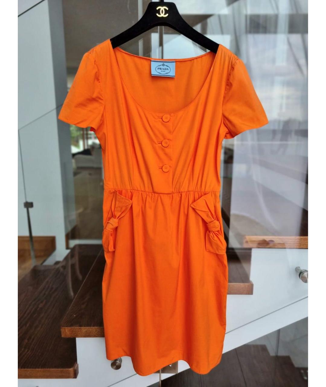 PRADA Оранжевое повседневное платье, фото 8