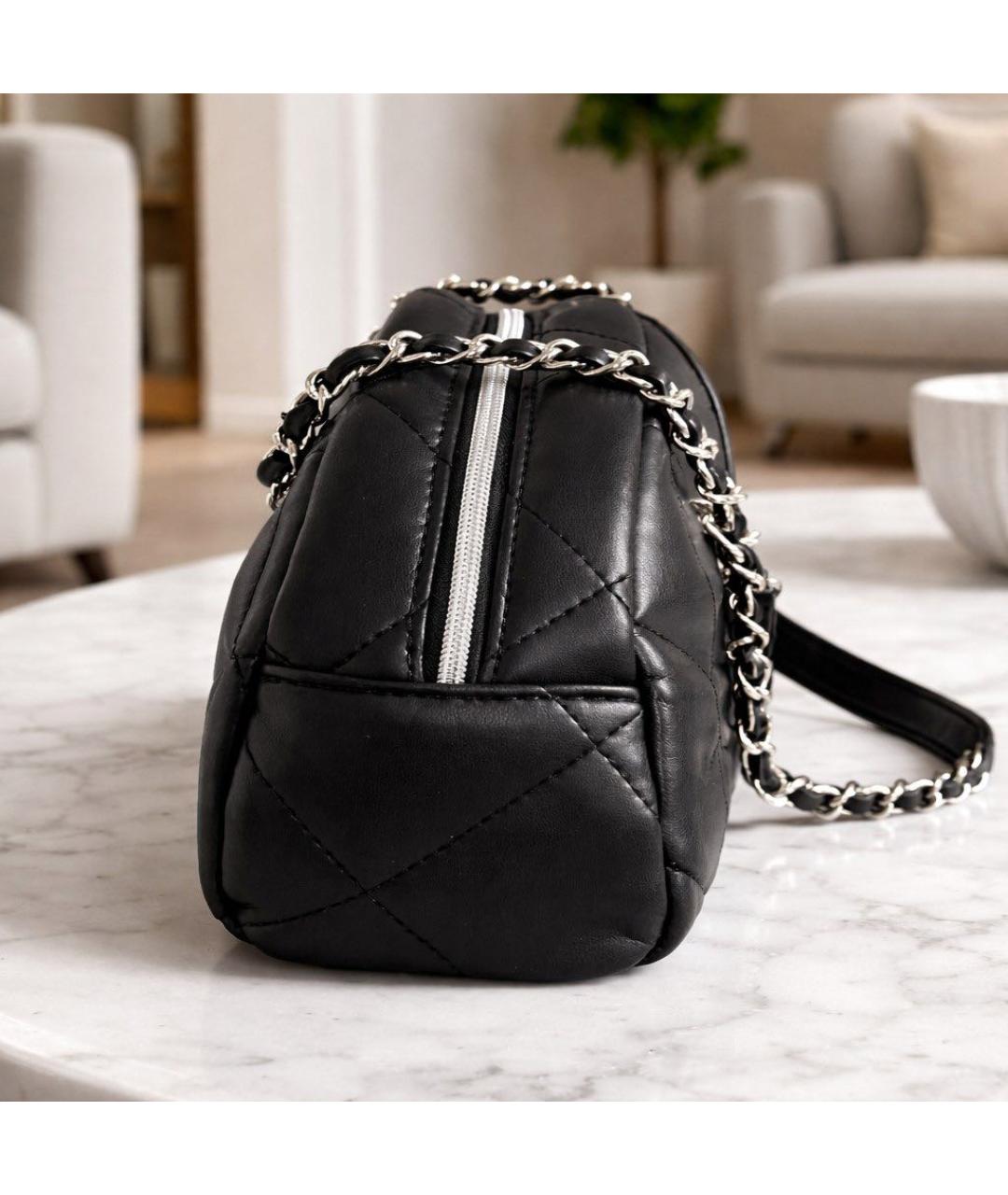 CALVIN KLEIN Черная сумка через плечо из искусственной кожи, фото 3