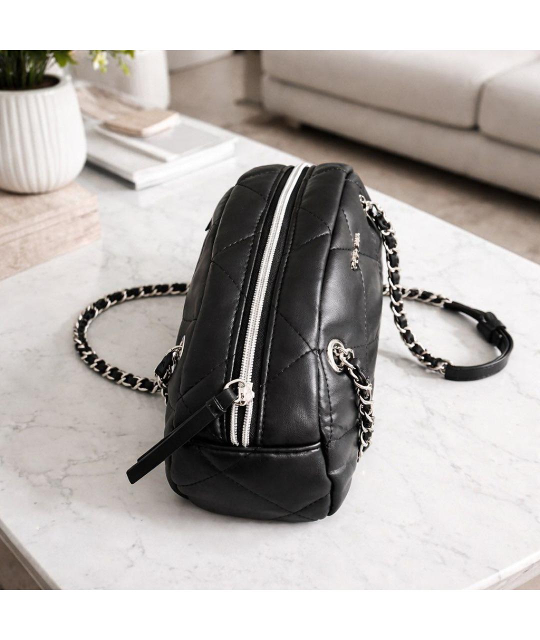 CALVIN KLEIN Черная сумка через плечо из искусственной кожи, фото 5