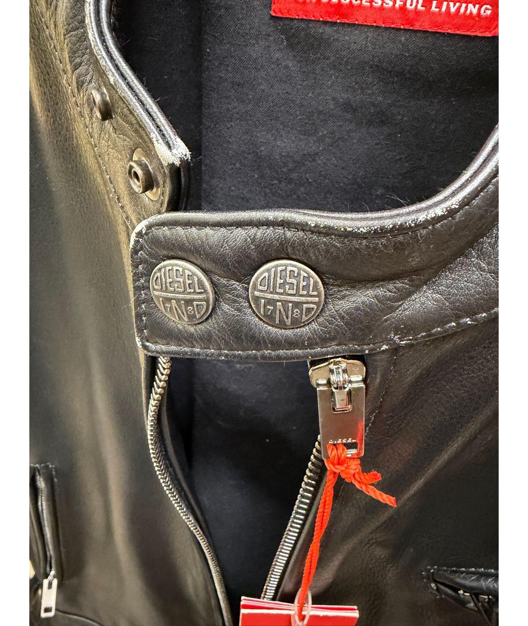 DIESEL Черная кожаная куртка, фото 5