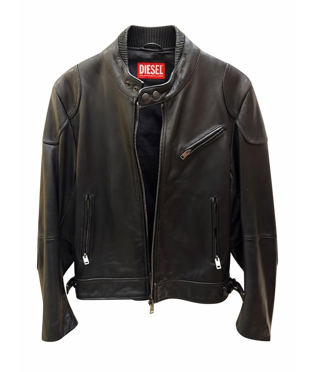 DIESEL Черная кожаная куртка, фото 1