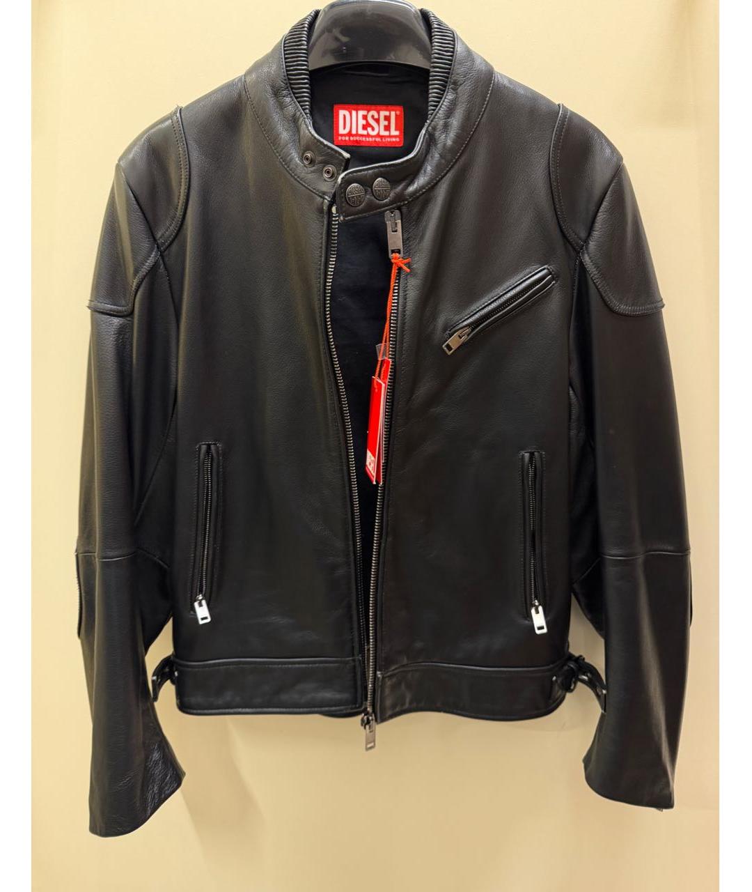 DIESEL Черная кожаная куртка, фото 9