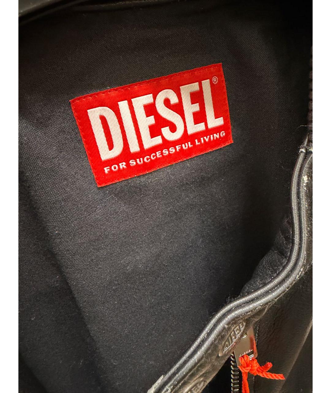 DIESEL Черная кожаная куртка, фото 6