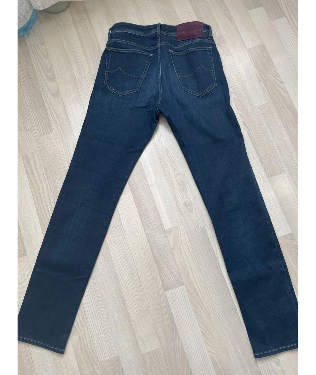 JACOB COHEN Темно-синие хлопковые прямые джинсы, фото 2