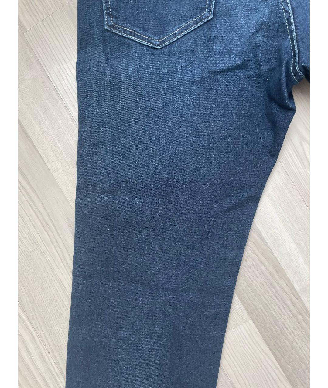 JACOB COHEN Темно-синие хлопковые прямые джинсы, фото 4