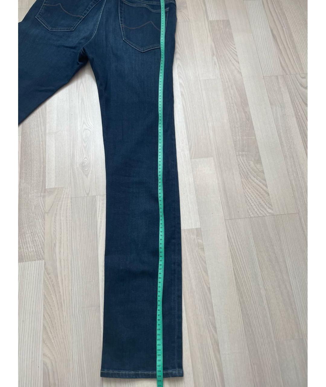 JACOB COHEN Темно-синие хлопковые прямые джинсы, фото 5
