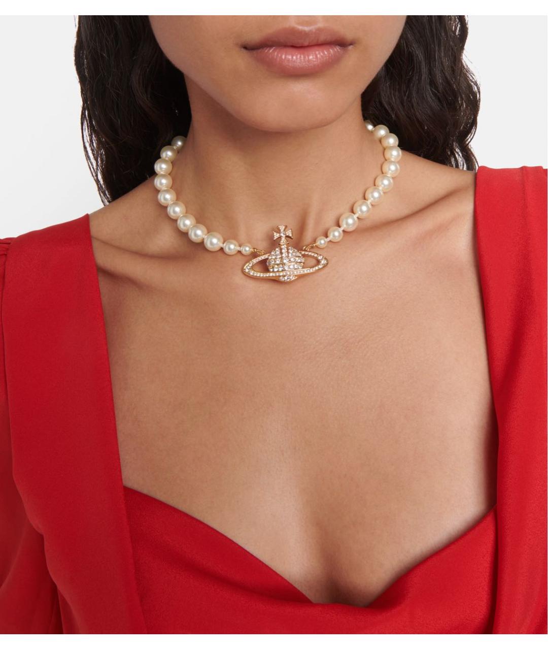 VIVIENNE WESTWOOD Золотое латунное колье, фото 2