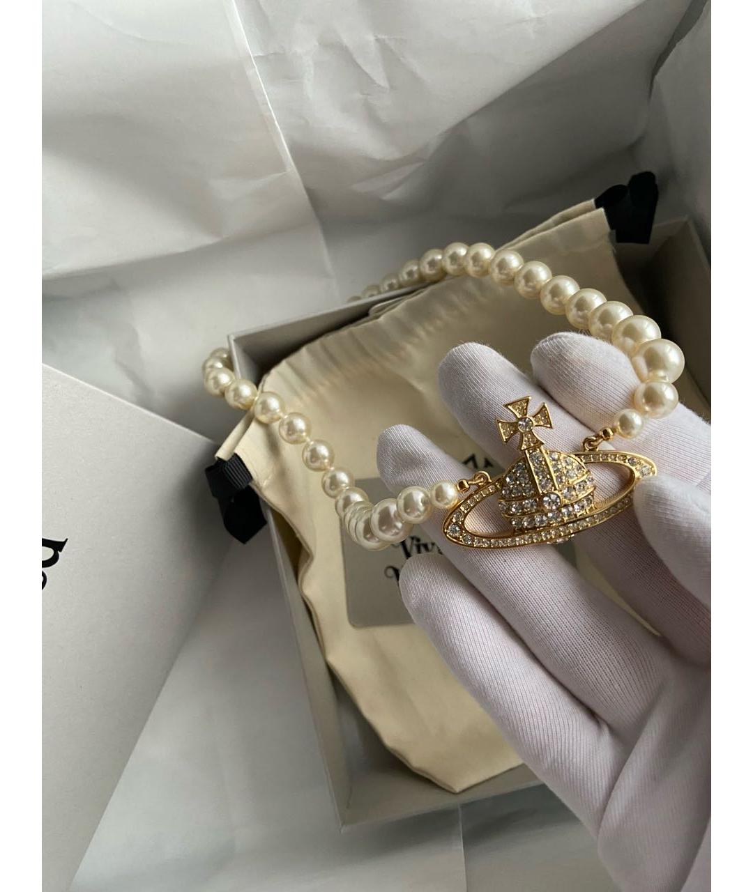 VIVIENNE WESTWOOD Золотое латунное колье, фото 4