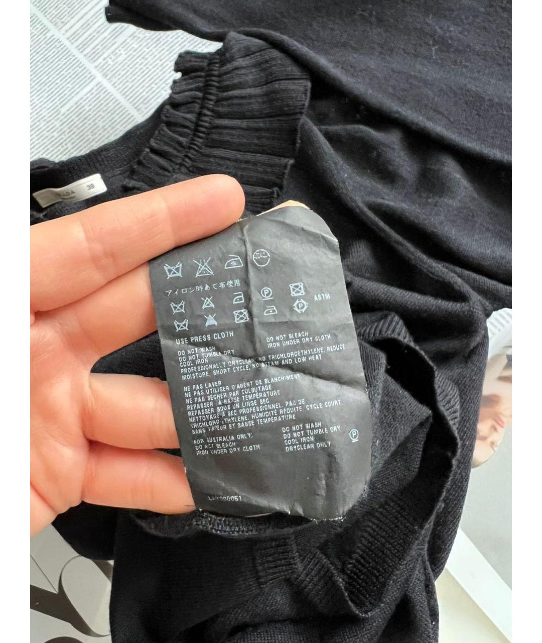 PRADA Черный джемпер / свитер, фото 5