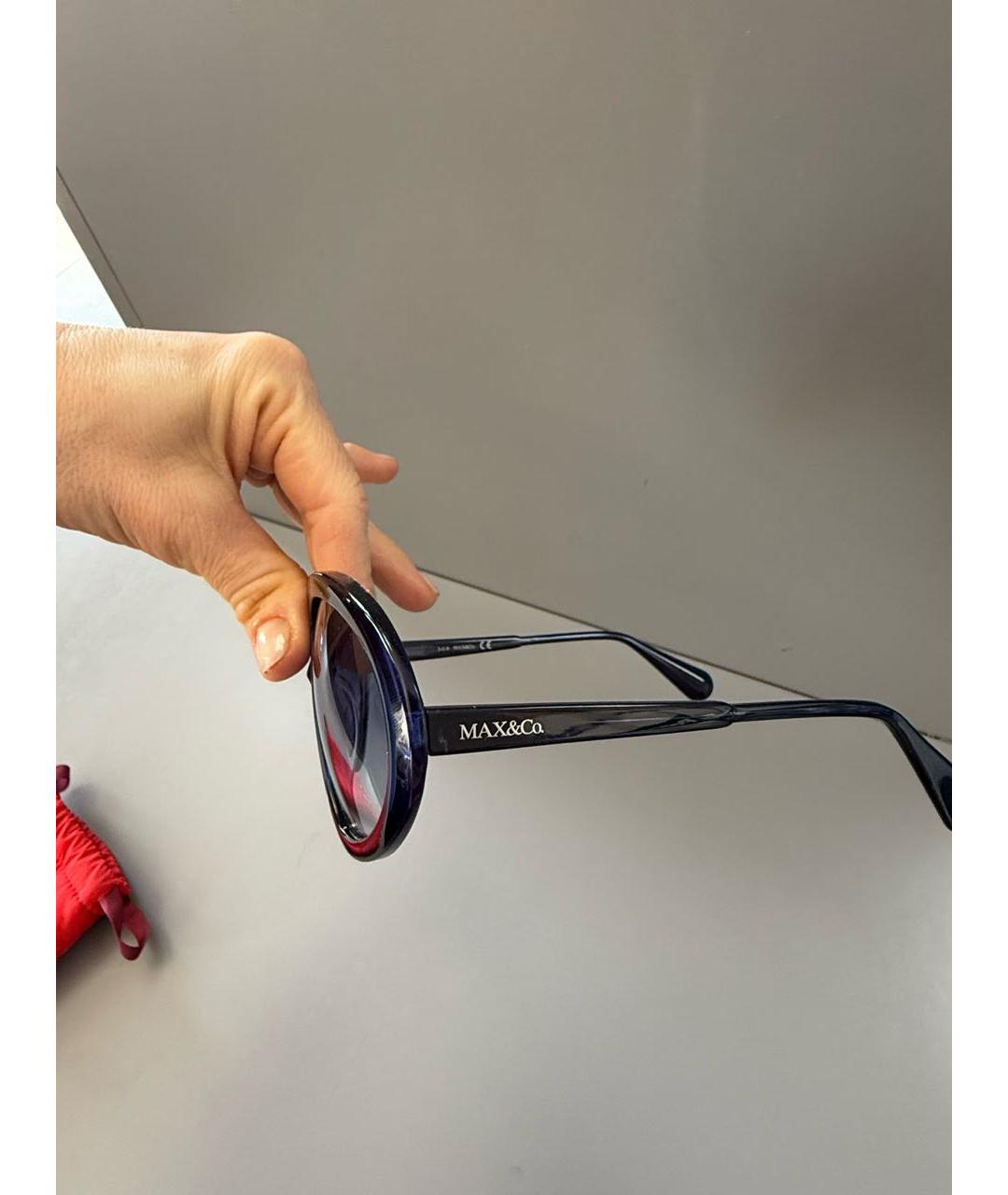 MAX&CO Синие пластиковые солнцезащитные очки, фото 3