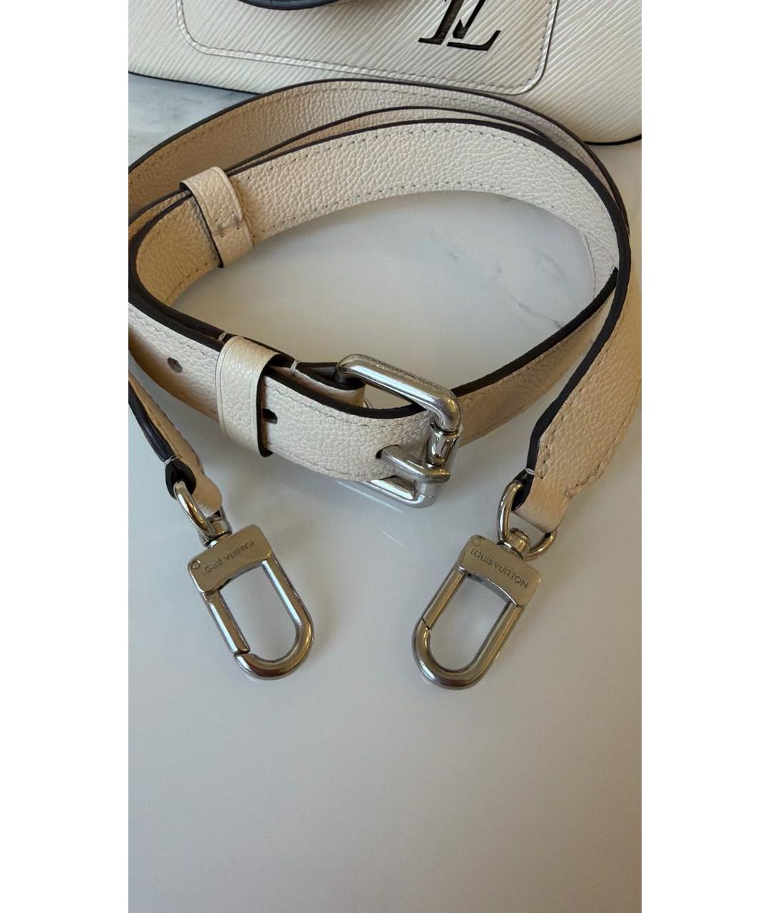 LOUIS VUITTON Бежевая кожаная сумка с короткими ручками, фото 8