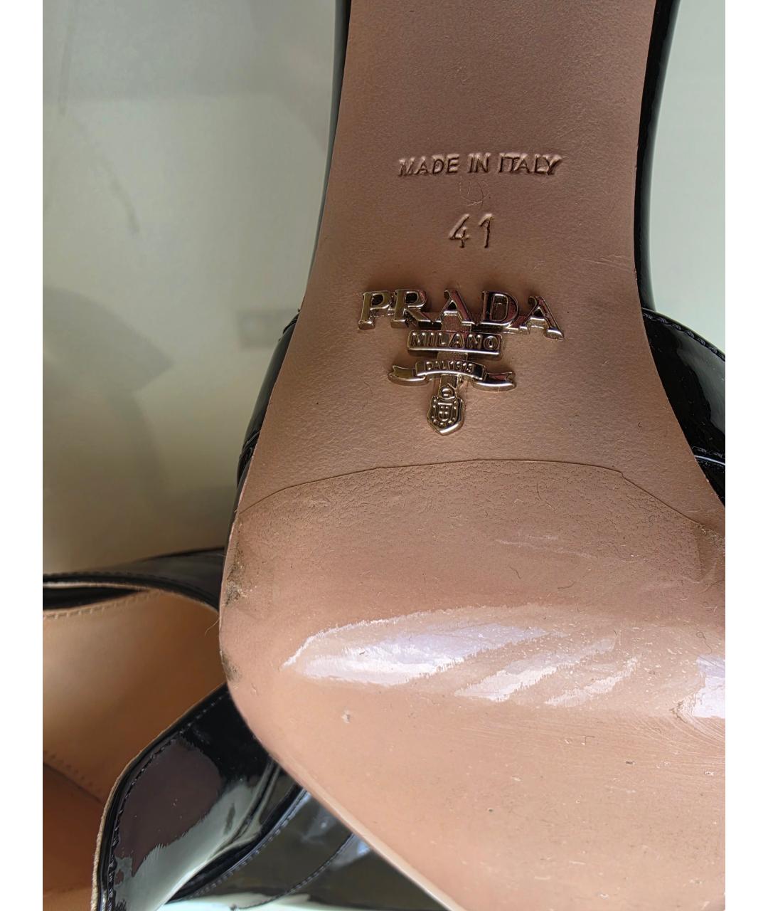 PRADA Черные туфли из лакированной кожи, фото 4