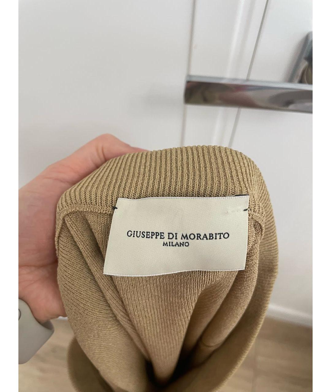 GIUSEPPE DI MORABITO Бежевая полиамидовая юбка миди, фото 3
