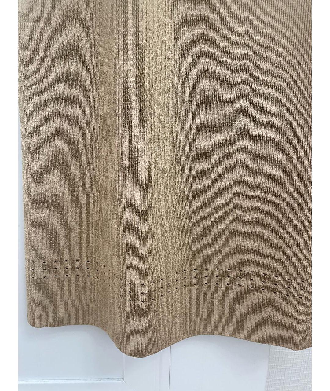 GIUSEPPE DI MORABITO Бежевая полиамидовая юбка миди, фото 4