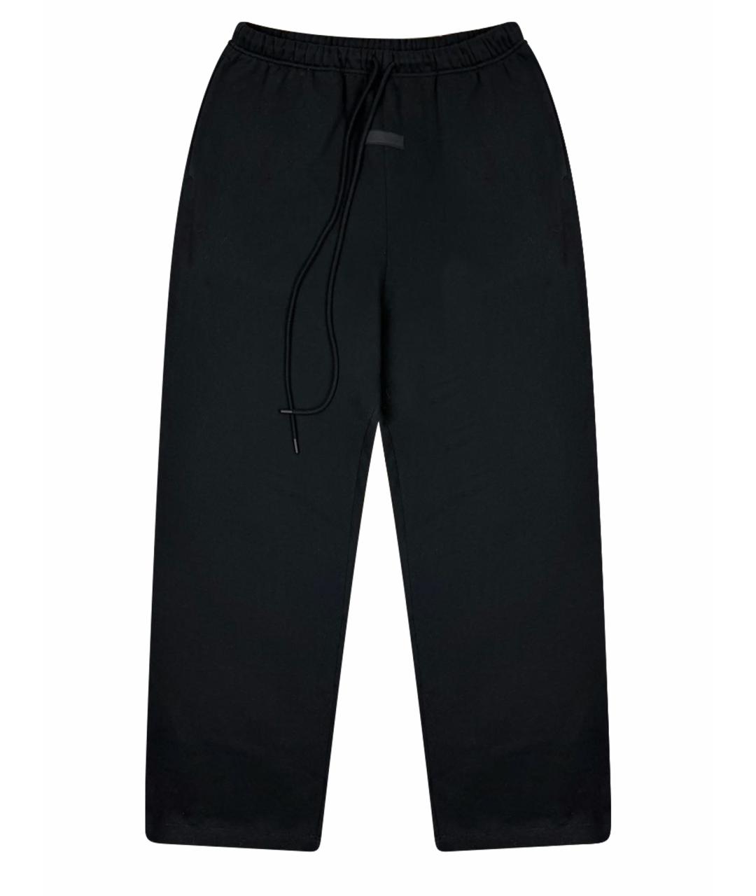 FEAR OF GOD ESSENTIALS Черные хлопко-эластановые повседневные брюки, фото 1