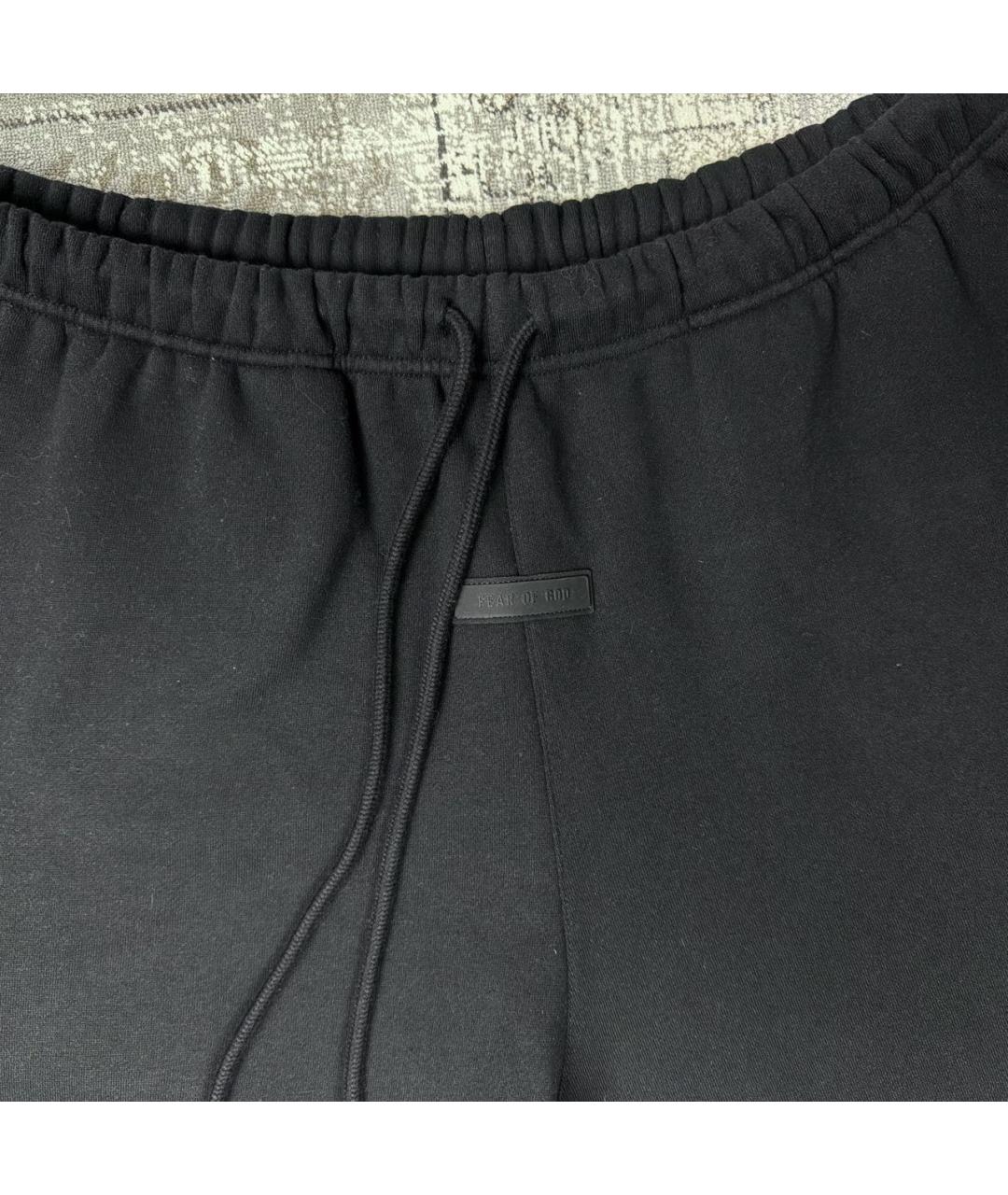 FEAR OF GOD ESSENTIALS Черные хлопко-эластановые повседневные брюки, фото 4