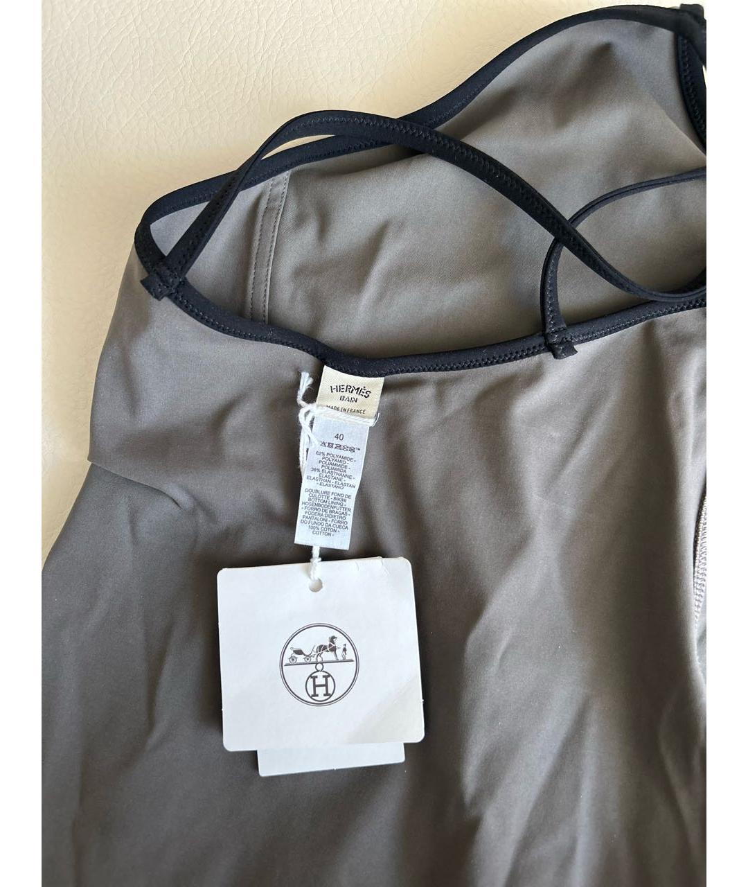 HERMES Антрацитовый полиамидовый купальник, фото 6