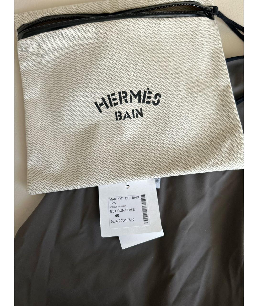 HERMES Антрацитовый полиамидовый купальник, фото 7