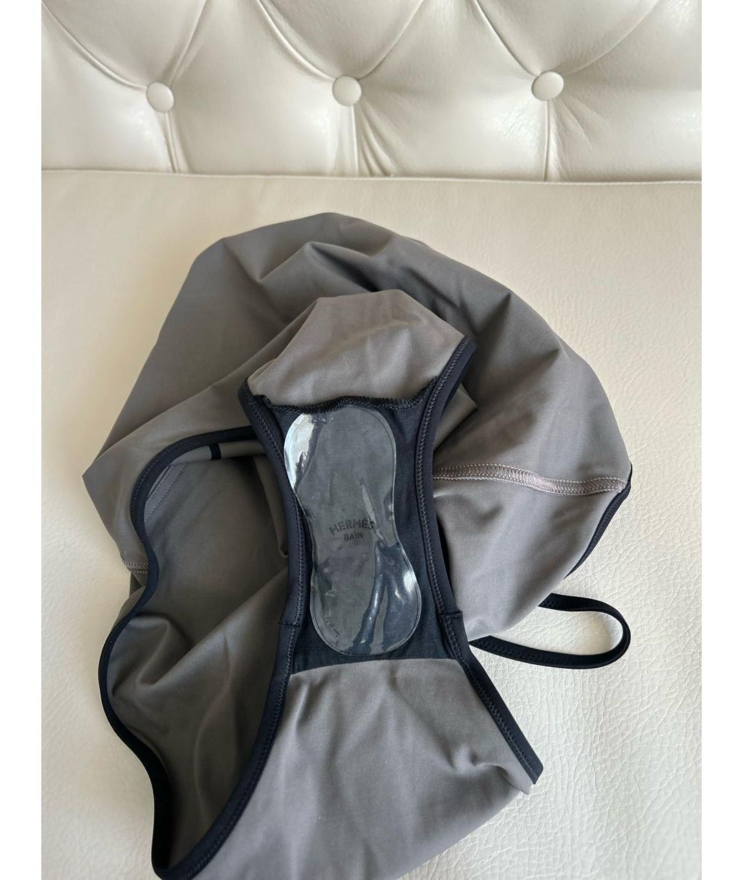 HERMES Антрацитовый полиамидовый купальник, фото 5